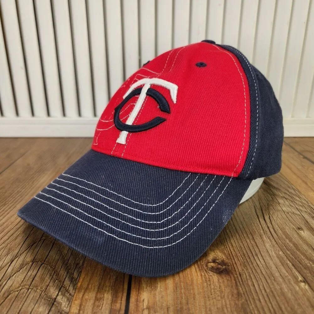 VTG Minnesota Twins Enterprise Shadow Stitching Strapback Hat Cap Red Blue MLB